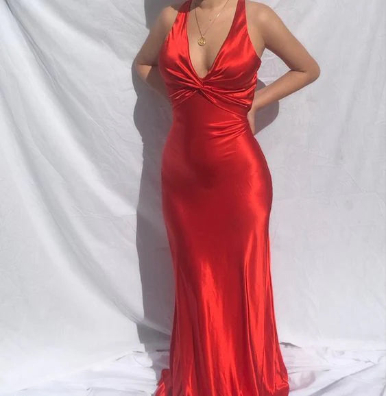 Lila/grün/rot/gelb mode elegante V-ausschnitt rückenfreies vintage prom kleid abendkleid party kleid nv1932