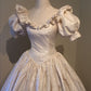 NiceVestidos – Weißes Prinzessin-Satin-Ballkleid, langes, schlichtes Brautkleid NV5827