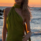 Grünes rückenfreies Mini-Heimkehrkleid, Ballkleid, Cocktailkleid, NV1810