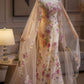 NiceVestidos - Robe de mariée longue en tulle rose à imprimé floral élégant NV5870