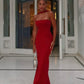 Rotes schlichtes, elegantes, langes Ballkleid-Abendkleid NV2230