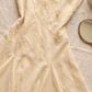 Cream Beige Sleeveless V Neck Short Homecoming Dress Floral Embroidery A-Line Vintage Cocktail Gown  NV6911