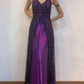 Robe de soirée longue en tulle violet, élégante et à la mode, avec bretelles exquises, robe de bal, robe de soirée, robe de bal, nv3977