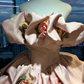 Off Shoulder Blush Pink Vintage Ball Gown 3D Rose Floral Satin Tulle Long Prom Dress  NV7026