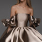 Braunes, modisches, schickes, kurzes Mini-Ballkleid, Homecoming-Kleid, Geburtstagsparty-Kleid, nv2550
