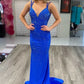 Robe de soirée longue argentée scintillante à bretelles spaghetti, style sirène, coupe ajustée, dos nu, jaune, robe de bal, robe de soirée formelle, nv3431