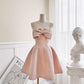 Rosa/Weißes, kurzes, modisches Homecoming-Kleid mit Spaghettiträgern und Schleife, Partykleid nv3009