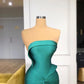 Grün Sexy Elegante Meerjungfrau Bodycon Lange Satin Bodenlangen Abendkleid Ballkleid Partykleid nv5111