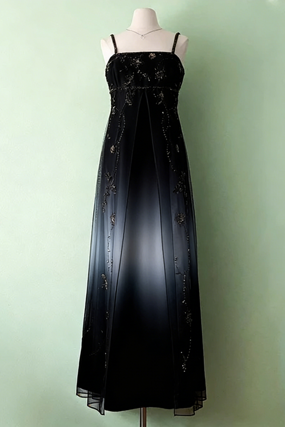 NiceVestidos - Robe longue bordeaux à fleurs et perles, style vintage, en tulle, pour femme, NV5648