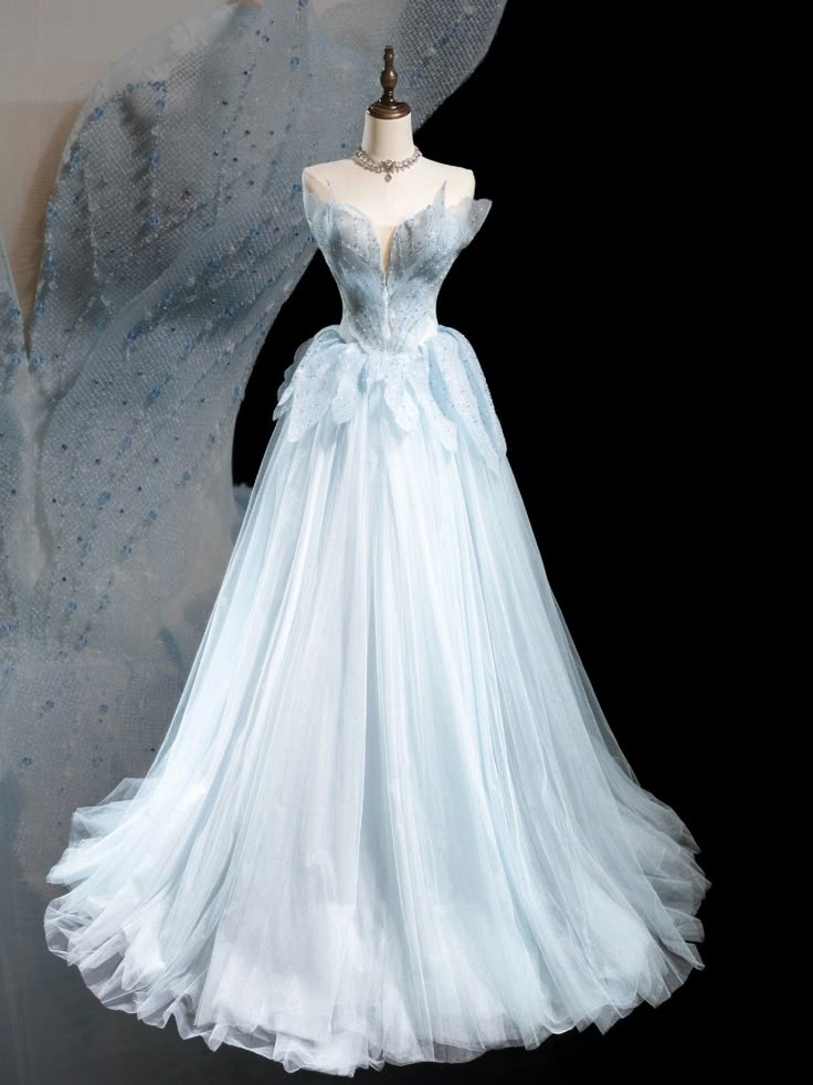 Hellblau elegante süße exquisite perlen lange tüll ballkleid abendkleid Graduation kleid erwachsene kleid nv3778