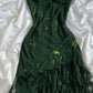 Dunkelgrünes Chiffon-Rüschen-Kurz-/Lang-Heimkehrkleid, Ballkleid, formelles Kleid, Abendkleid, NV4491