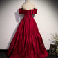 Robe de soirée longue en satin rouge Robe de soirée trapèze nv1684
