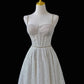 Tulle Sequin A-Line Strap Long Ball Gown Evening Dress nv2134