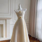 Robe de soirée longue en mousseline de soie, jaune pastel, élégante et délicate, motif floral, robe de bal, robe de soirée, robe de soirée, nv4133