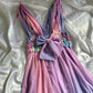 NiceVestidos – Gradient Homecoming-Kleid, Lila, Rosa, modisch, Gradient, exquisites Blumenmuster, kurzes Chiffon-Blumenfeenkleid, Elfenkleid, Nv5582