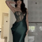 Green fashion sexy see-through slim long bustier dress evening dress wedding guest dress prom dress party dress nv2616