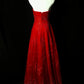 Elegantes, langes Ballkleid-Abendkleid aus rotem, perlenbesetztem Tüll, NV4782