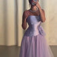 NiceVestidos - Robe de princesse longue en satin et tulle violet, élégante et élégante, NV5862