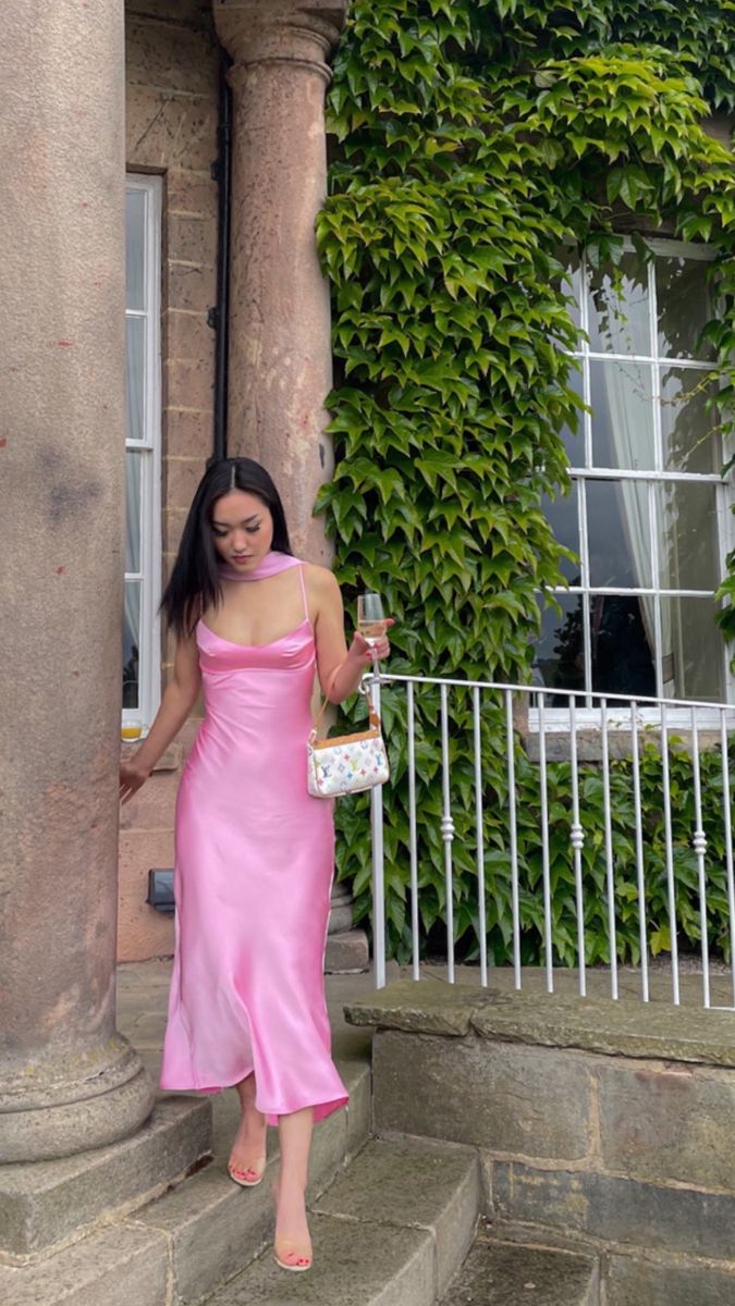 Robe de soirée longue en satin rose élégante à bretelles spaghetti, tenue de bal, robe de soirée, robe de bal, nv4026