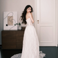 Vintage Lace Ball Gown Wedding Dress Off The Shoulder Sheer Puff Sleeve Bridal Gown  NV7241