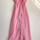 Rosa Langes Chiffon Ballkleid Süßes Formales Partykleid nv4345