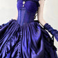 Robe de soirée longue en satin violet, élégante, vintage, longueur au sol, style bal, nv4193
