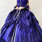 Robe de soirée longue en satin violet, élégante, vintage, longueur au sol, style bal, nv4193