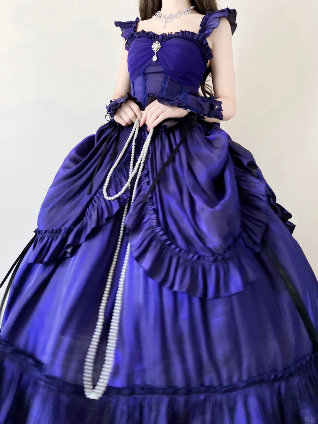 Robe de soirée longue en satin violet, élégante, vintage, longueur au sol, style bal, nv4193