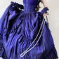 Robe de soirée longue en satin violet, élégante, vintage, longueur au sol, style bal, nv4193
