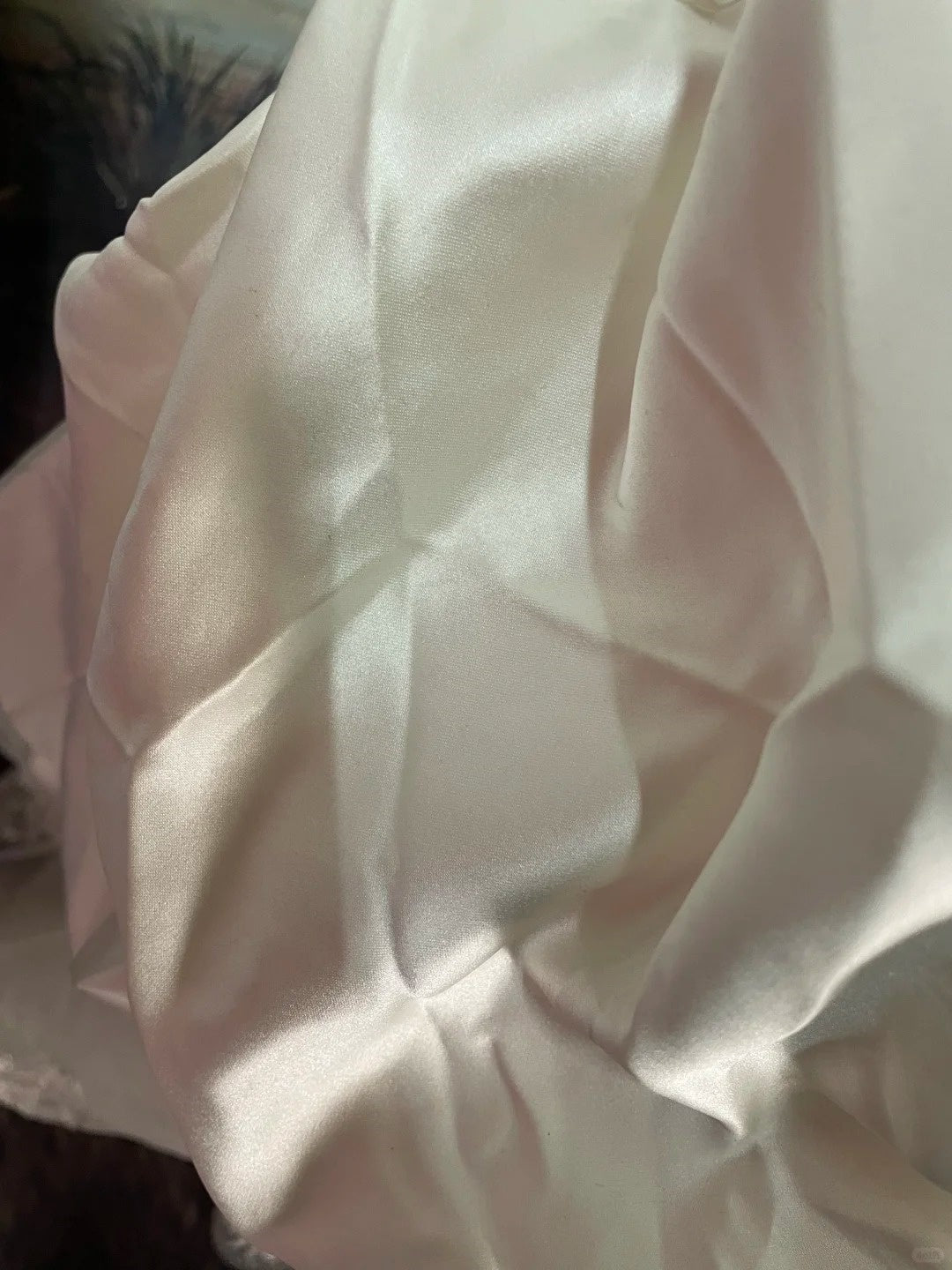 Elfenbeinweiß Wunderschöne Mode Elegante Blumen Exquisite Perlen Spitze Lange Satin Tüll Ballkleid Abendkleid Brautkleid nv4063