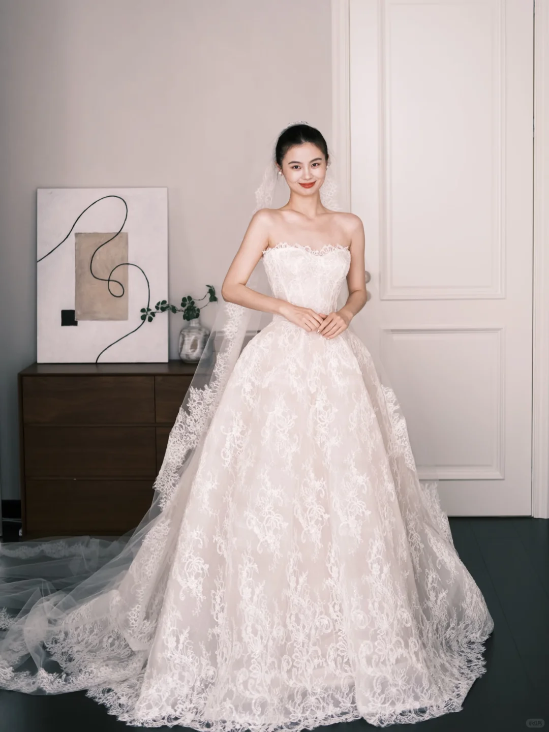 Vintage Lace Ball Gown Wedding Dress Off The Shoulder Long Sleeve Bridal Gown  NV7242