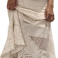 Robe de soirée élégante en dentelle, col en cœur, blanc ivoire, longue, style vintage, robe de bal, robe de soirée, robe de soirée, nv4164