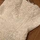 Elfenbeinfarbenes, süßes, kurzes Tüllkleid mit Perlenbesatz, Ballkleid, Geburtstagskleid, nv4519
