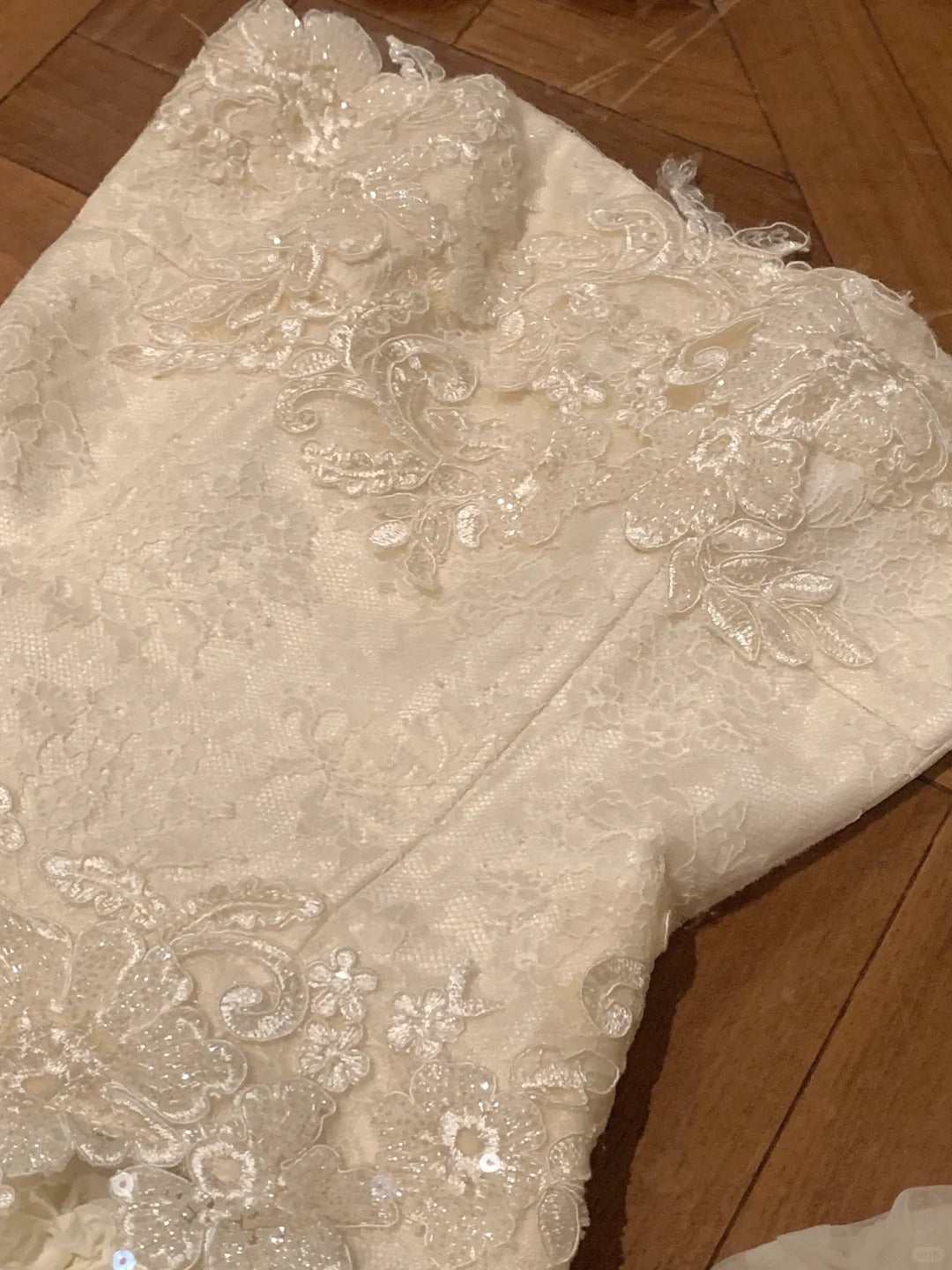 Elfenbeinfarbenes, süßes, kurzes Tüllkleid mit Perlenbesatz, Ballkleid, Geburtstagskleid, nv4519