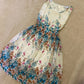 Robe de soirée courte en mousseline de soie, style cour française, motif floral, robe d'anniversaire, nv5161