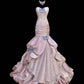 Robe de soirée longue en satin et tulle rose, tenue de princesse, avec nœud en dentelle et nœud, tenue de cérémonie pour adulte, robe d'anniversaire, nv4199