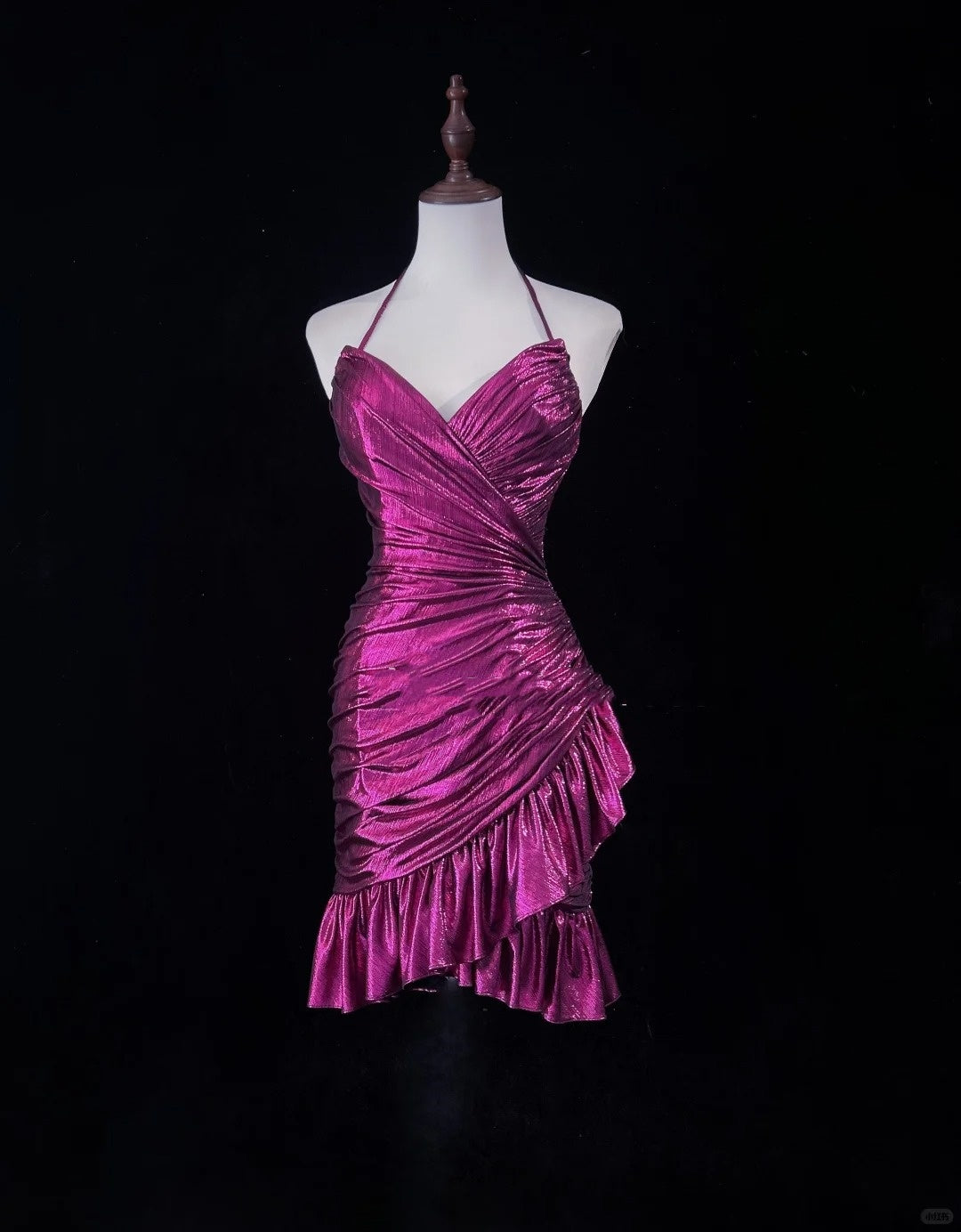 Robe de soirée courte en satin rose à la mode, robe de bal, robe de soirée, robe de soirée, nv4394