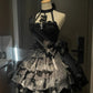 Robe de soirée noire élégante et sexy, courte, asymétrique, en satin, robe de bal, robe d'anniversaire, nv4412