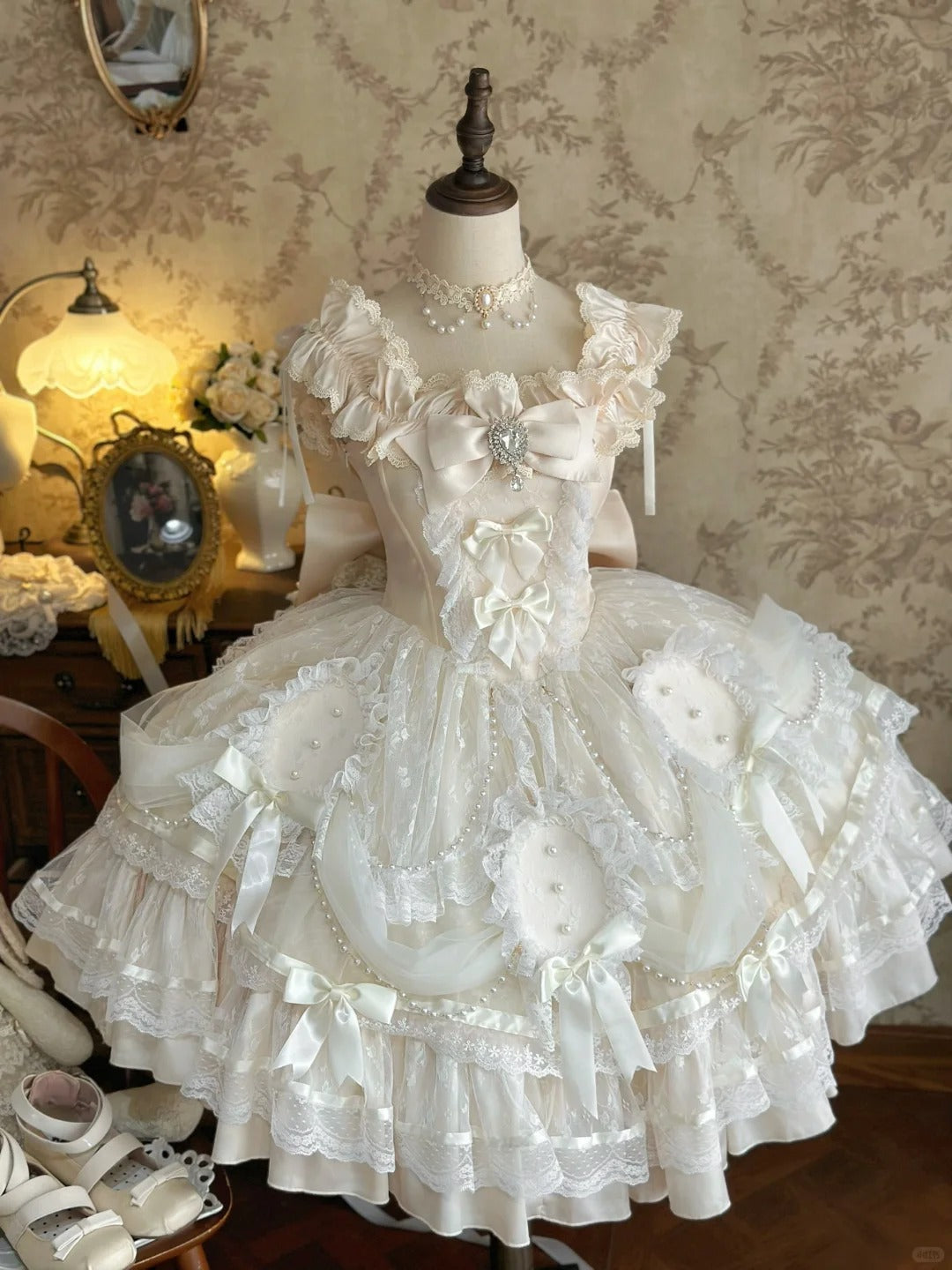 NiceVestidos - Robe de princesse vintage en tulle blanc avec nœud, robe de soirée d'anniversaire, nv5531