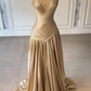 NiceVestidos - Robe de soirée longue en satin bleu NV5951