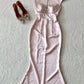 NiceVestidos - Élégante robe de soirée courte en satin rose nv5540