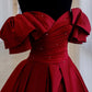 Robe de soirée longue en satin rouge élégante et tendance nv3414