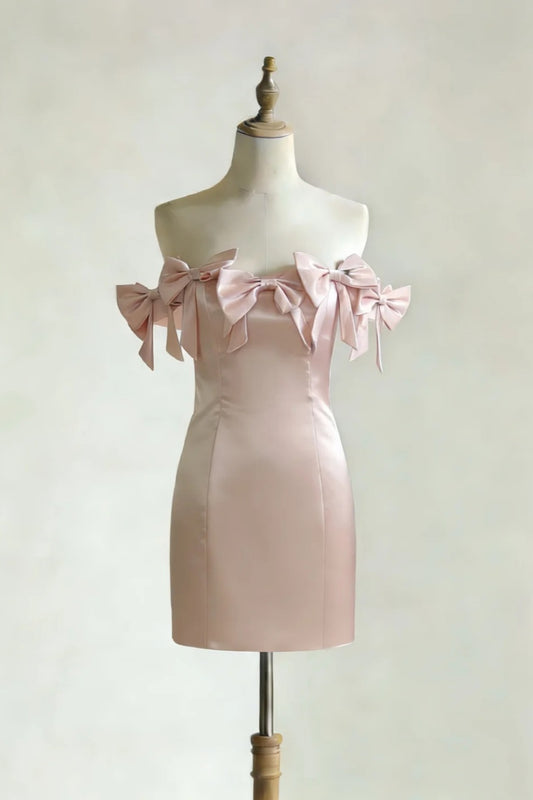 Pink Short Homecoming Dress, Birthday Dress, Party Dress, Princess Dress NV6742