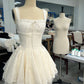 Pink/White lace sweet short tulle homecoming dress prom dress birthday dress nv4513