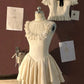 White Sweet Lace Short Homecoming Dress Prom Dress Birthday Dress nv4516