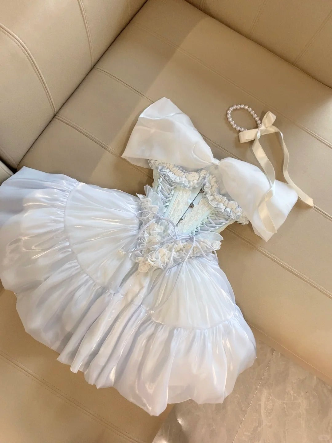 Exquisites kurzes Chiffon-Heimkehrkleid, Geburtstagspartykleid, NV5306