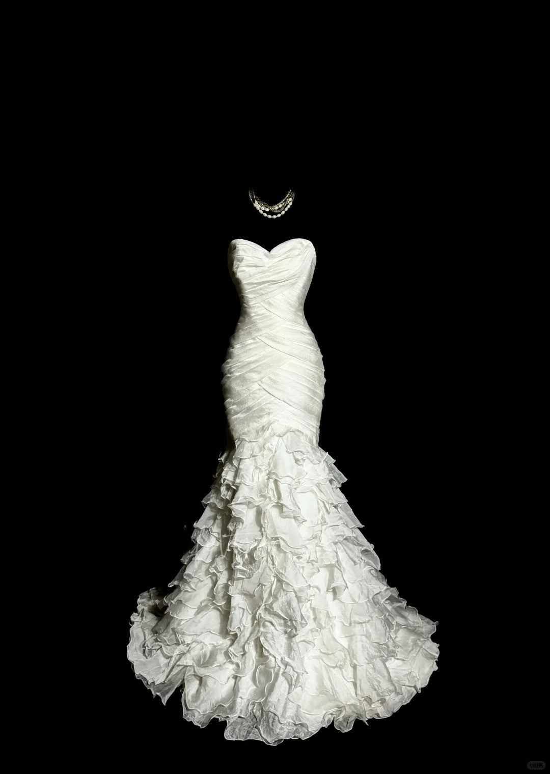 Elfenbeinweiß Elegant Exquisite Lange Tüll Meerjungfrau Schlank Bodenlangen Schleppe Ballkleid Abendkleid Partykleid Brautkleid nv4135