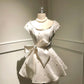 Robe de soirée princesse blanche élégante et exquise, courte et perlée, en satin, robe de bal, robe de soirée, robe de soirée, nv4129