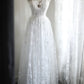 Robe de soirée longue en dentelle blanche, style princesse rétro, simple et mignonne, avec broderie de fleurs, robe de bal, robe de demoiselle d'honneur, nv4694