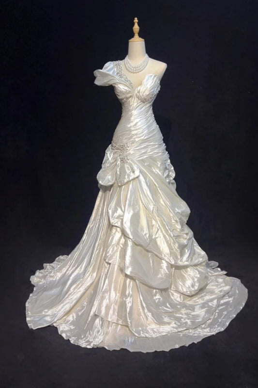 Wunderschönes, langes, aufwendig mit Perlen verziertes Abendkleid/Ballkleid NV6577